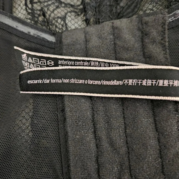 Victoria's Secret Women Lace Cropped Corset XL Black - Picture 5 of 11